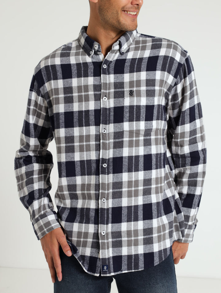 Flannel Check Shirt - Blue