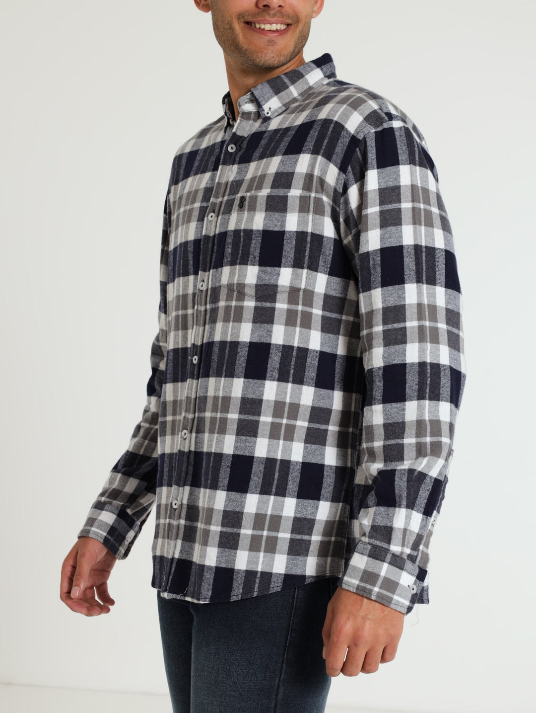 Flannel Check Shirt - Blue
