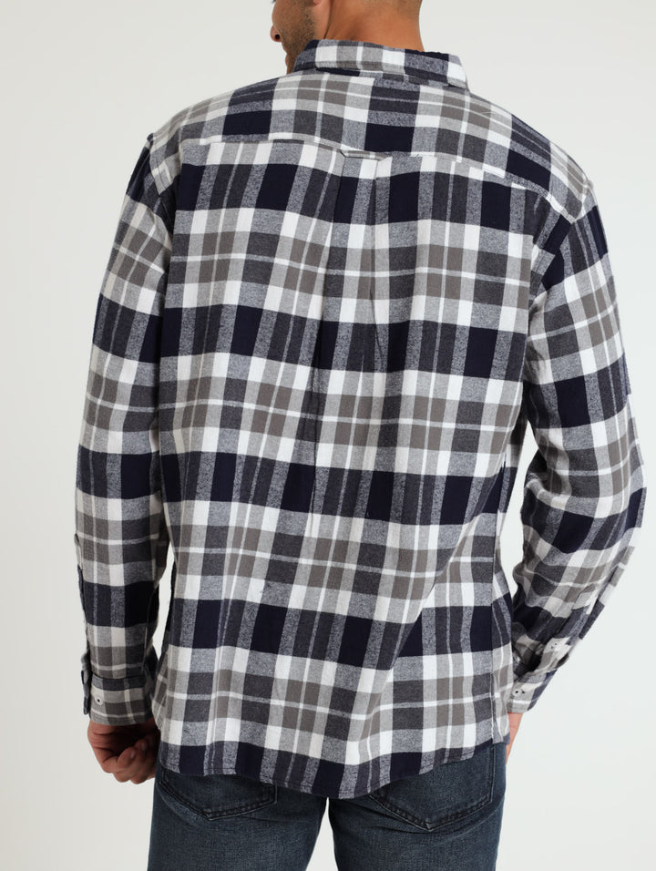 Flannel Check Shirt - Blue