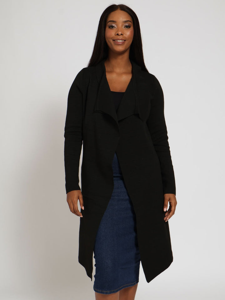 Waterfall Cardigan - Black