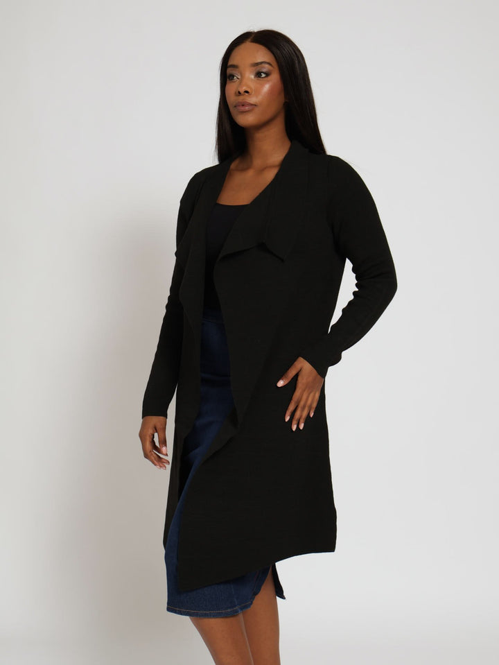 Waterfall Cardigan - Black