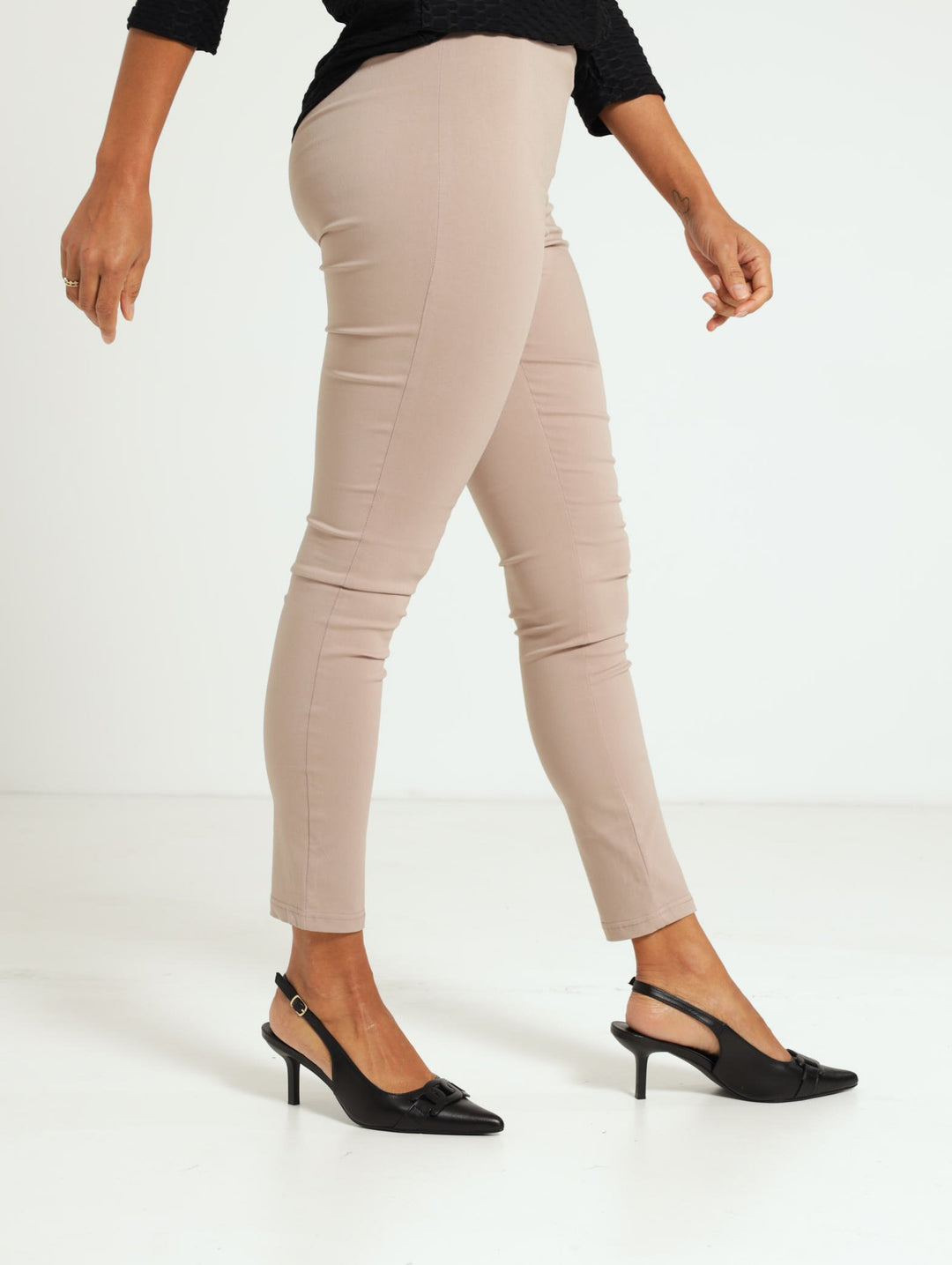 Skinny Bengaline Pants - Tan