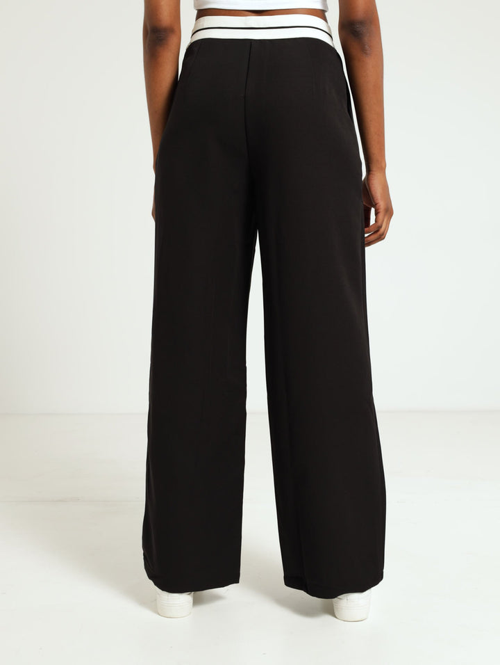 Turn Down Trouser - Black