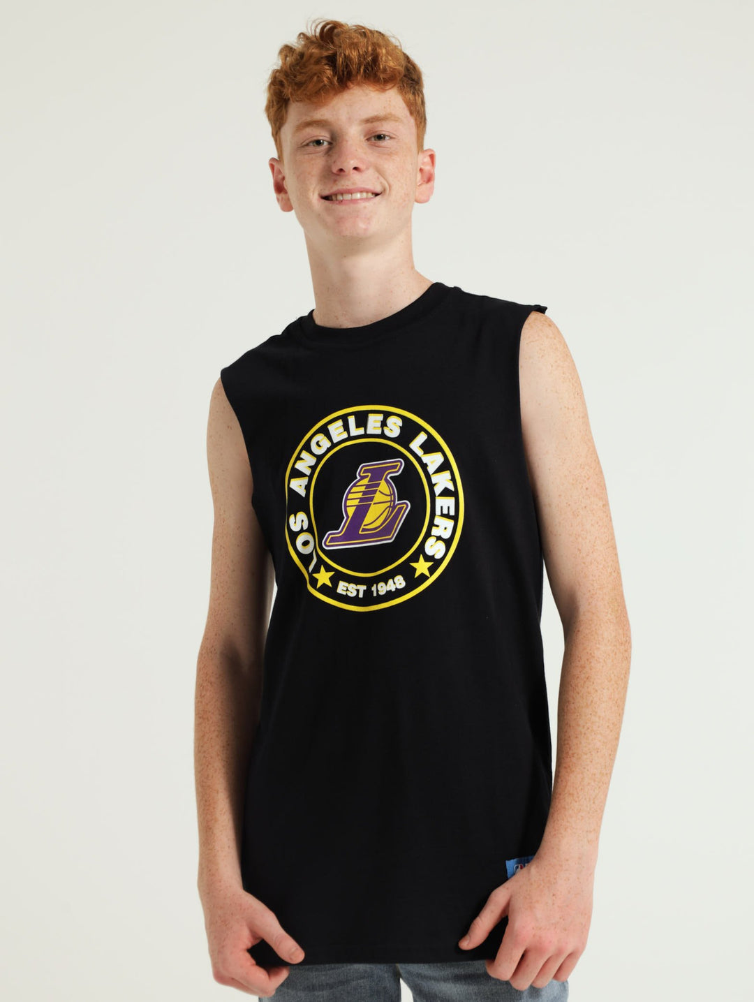 Boys La Lakers Vest - Black