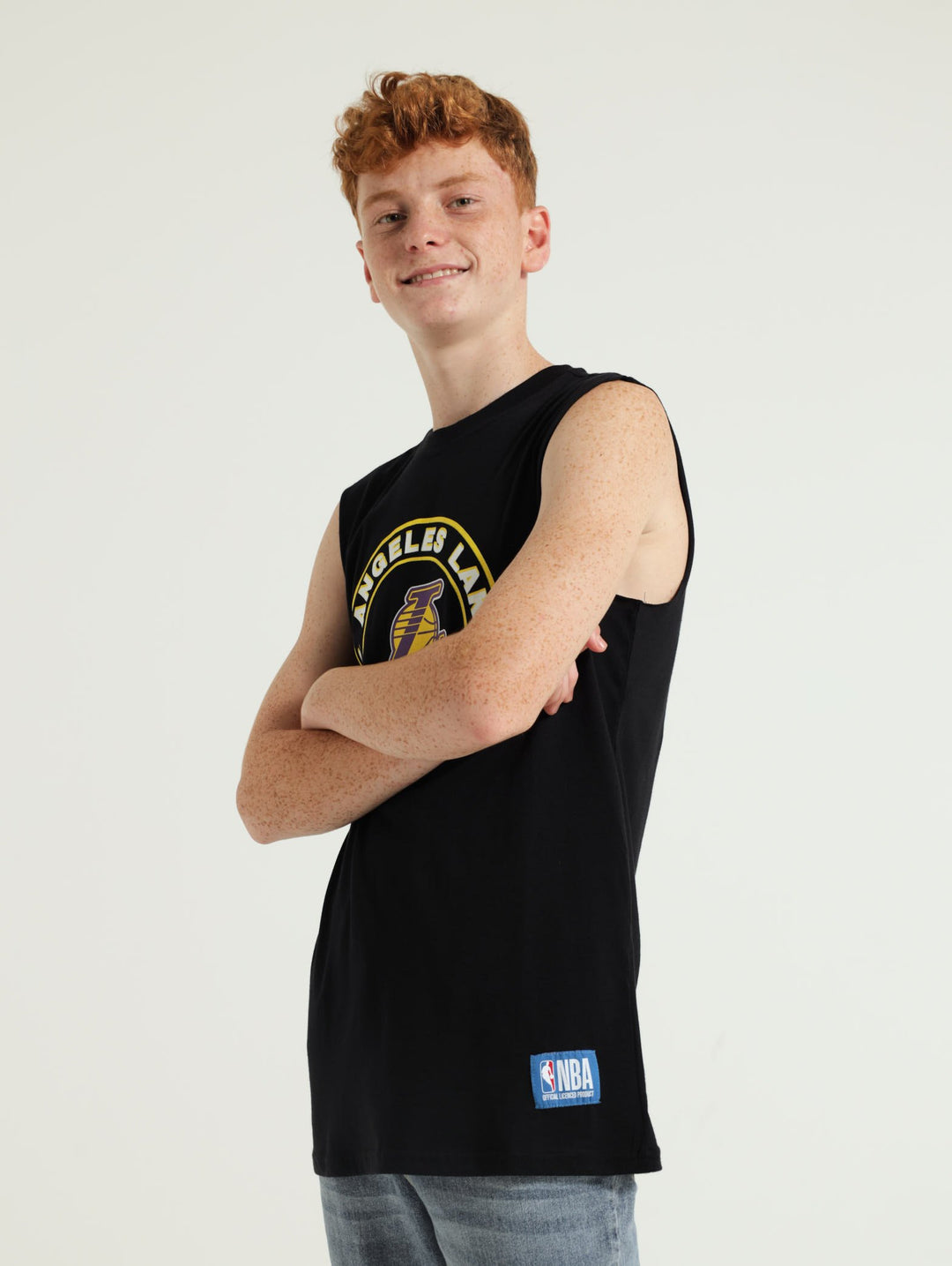 Boys La Lakers Vest - Black