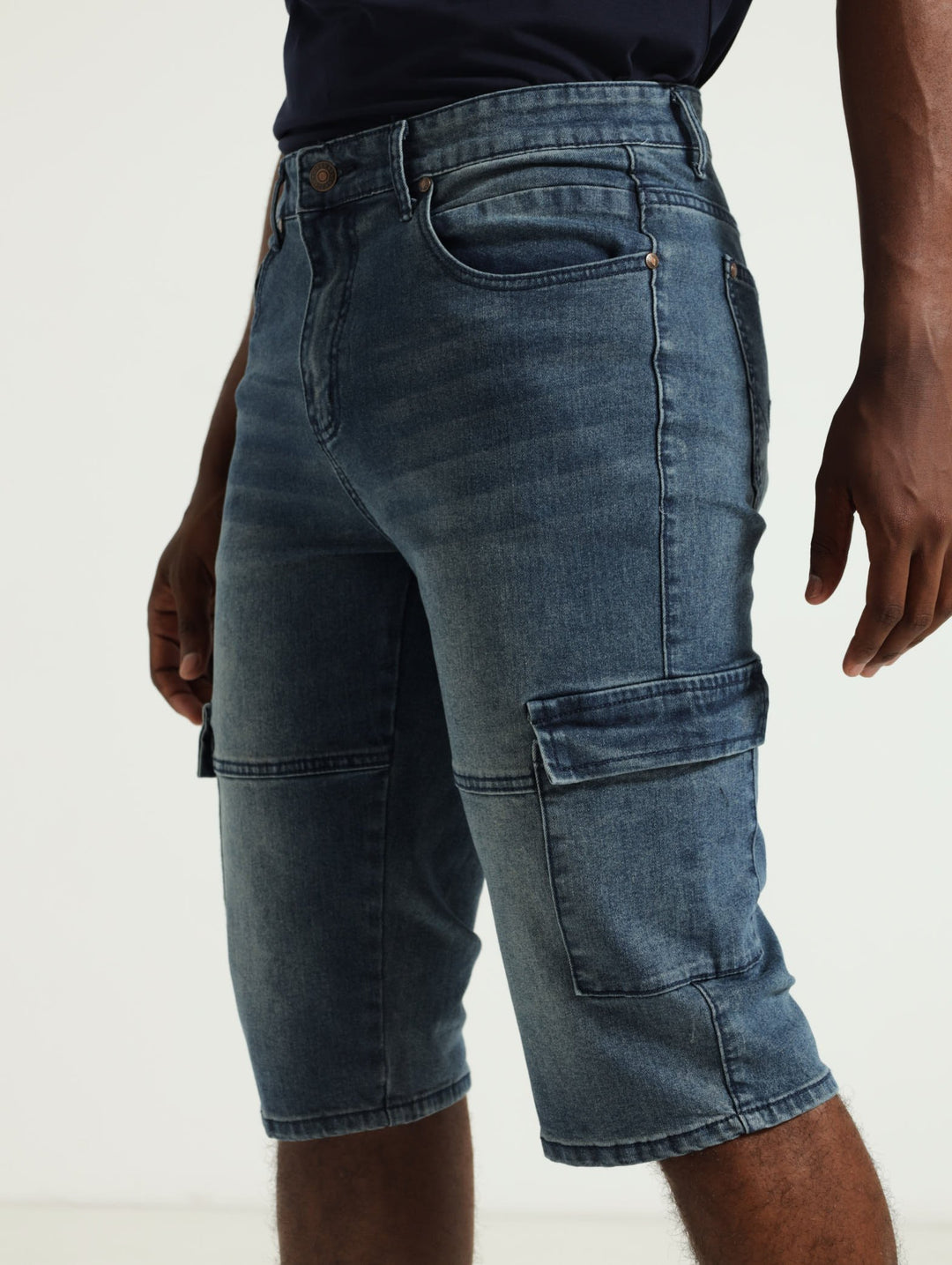 Andy Denim Shorts - Mid Indigo