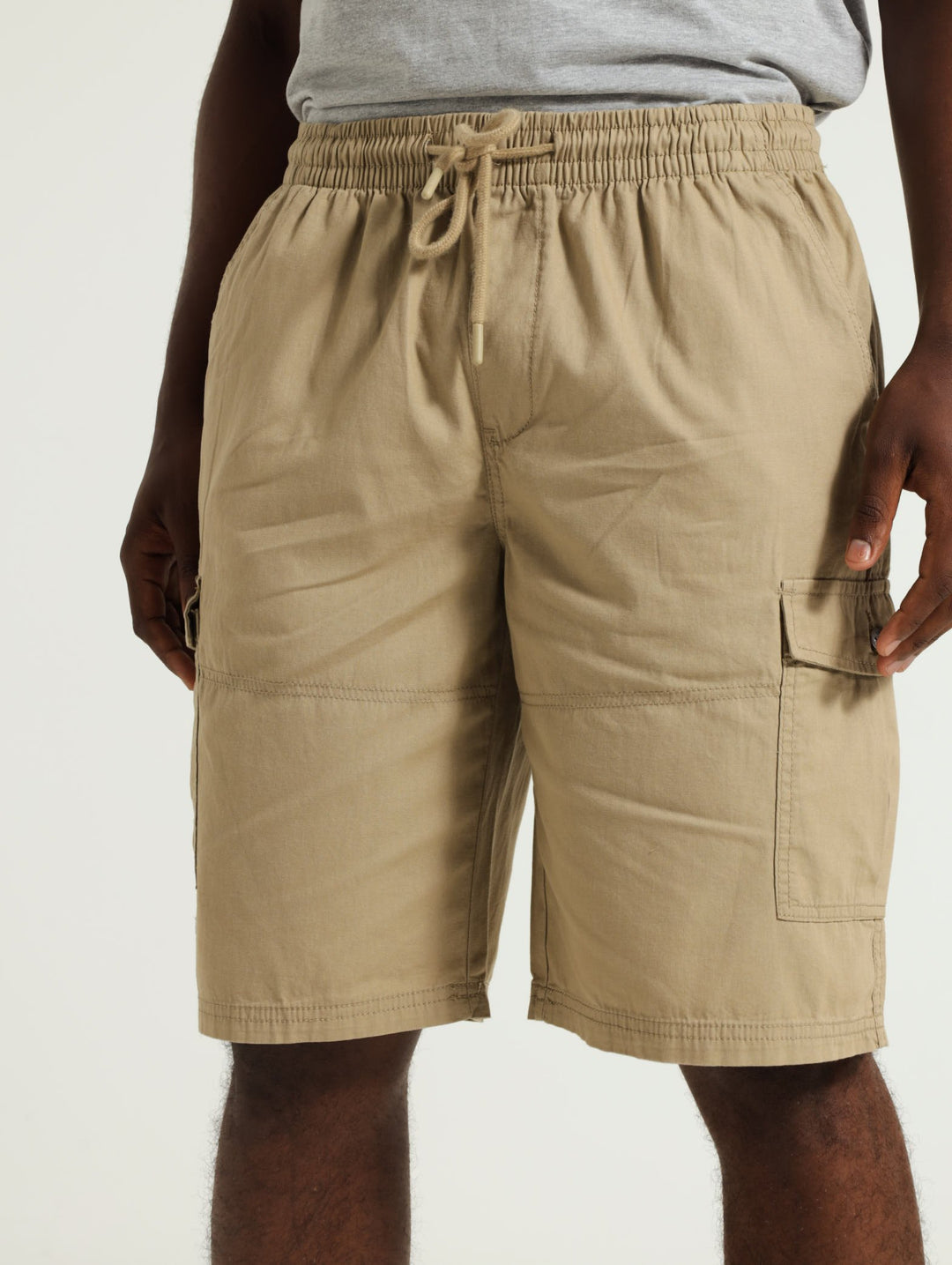 Pull On Cargo Shorts - Camel