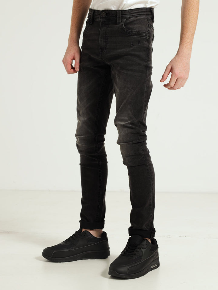 Boys Larry Denim Jean - Charcoal