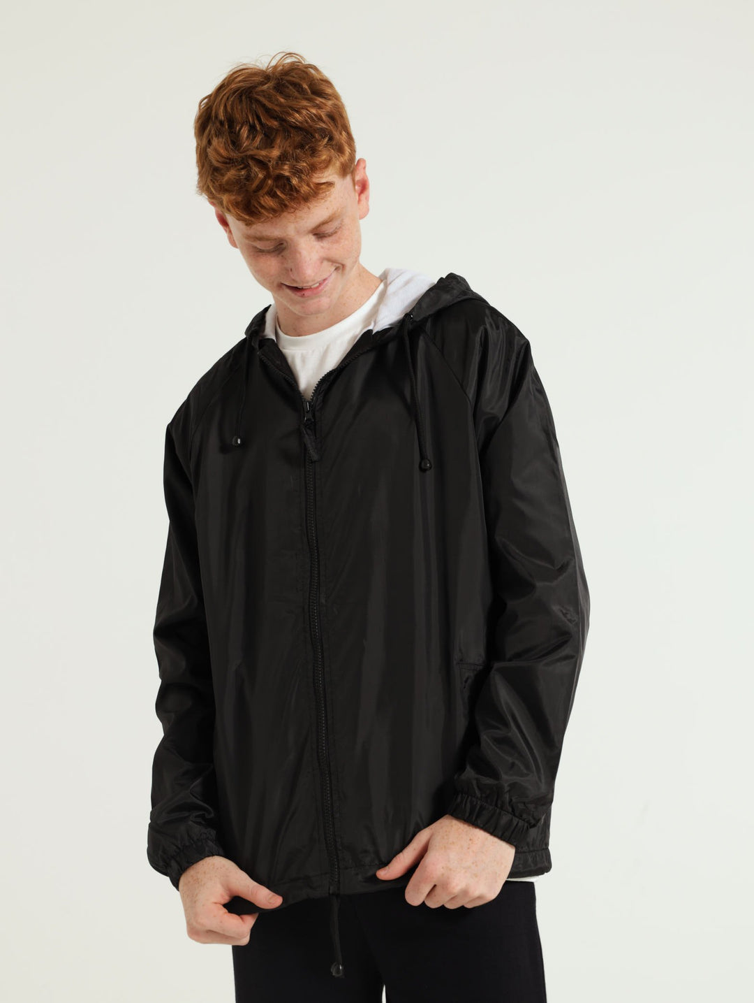 Unisex School Rain Jacket - Black