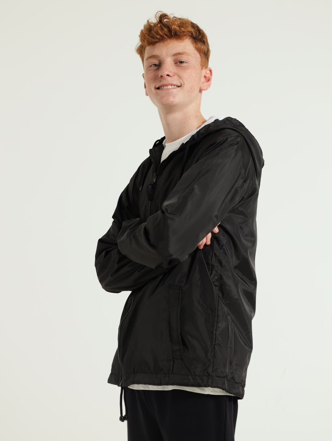 Unisex School Rain Jacket - Black