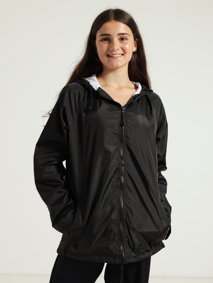 Unisex School Rain Jacket - Black