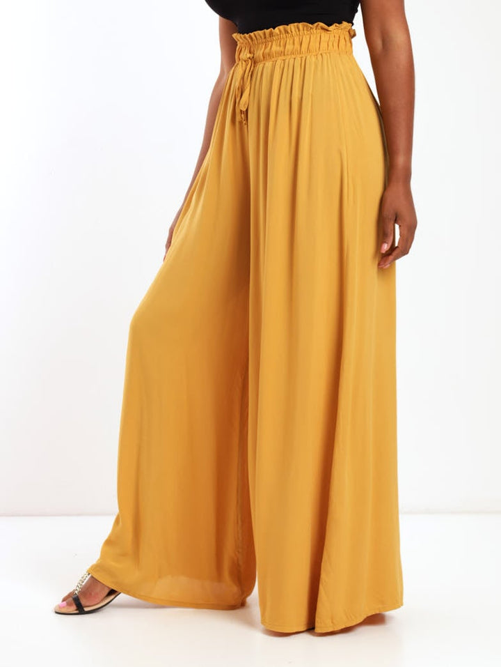 Ladies Extreme Wideleg Pant - Mustard