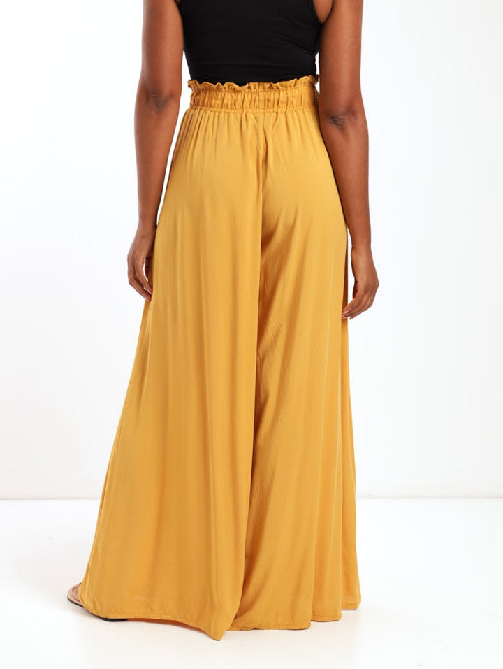 Ladies Extreme Wideleg Pant - Mustard