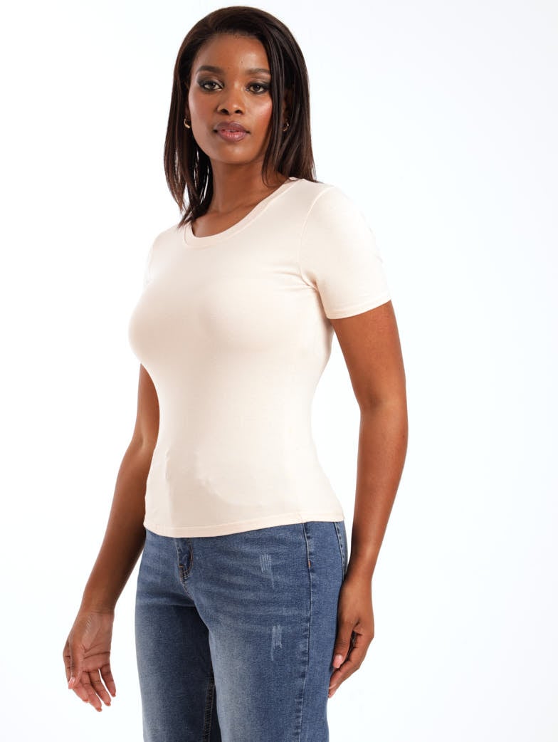 Ladies Cotton Lycra T-Shirt