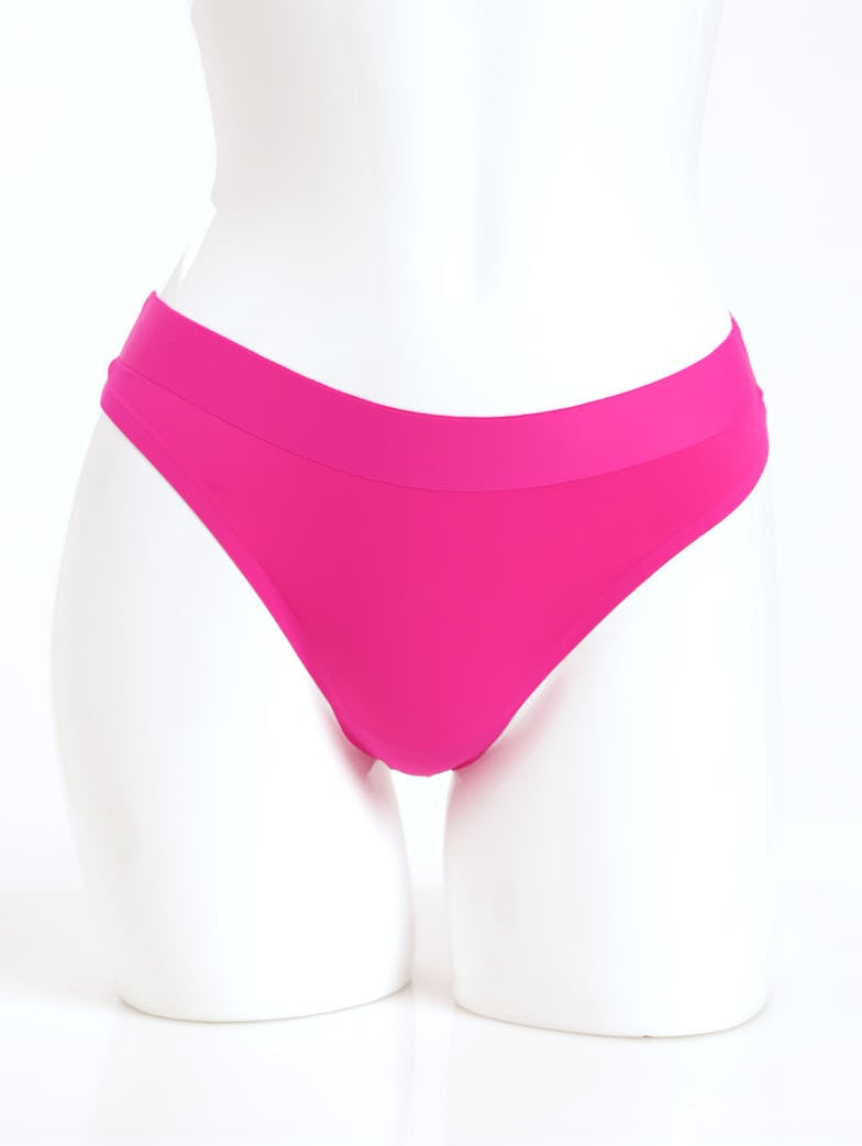 Ladies 3 Pack Microfibre Thong Panty - Shocking Pink/Blue/Floral