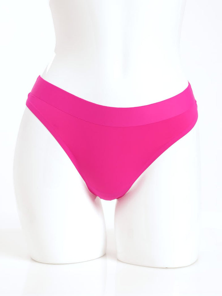 Ladies 3 Pack Microfibre Thong Panty - Shocking Pink/Blue/Floral