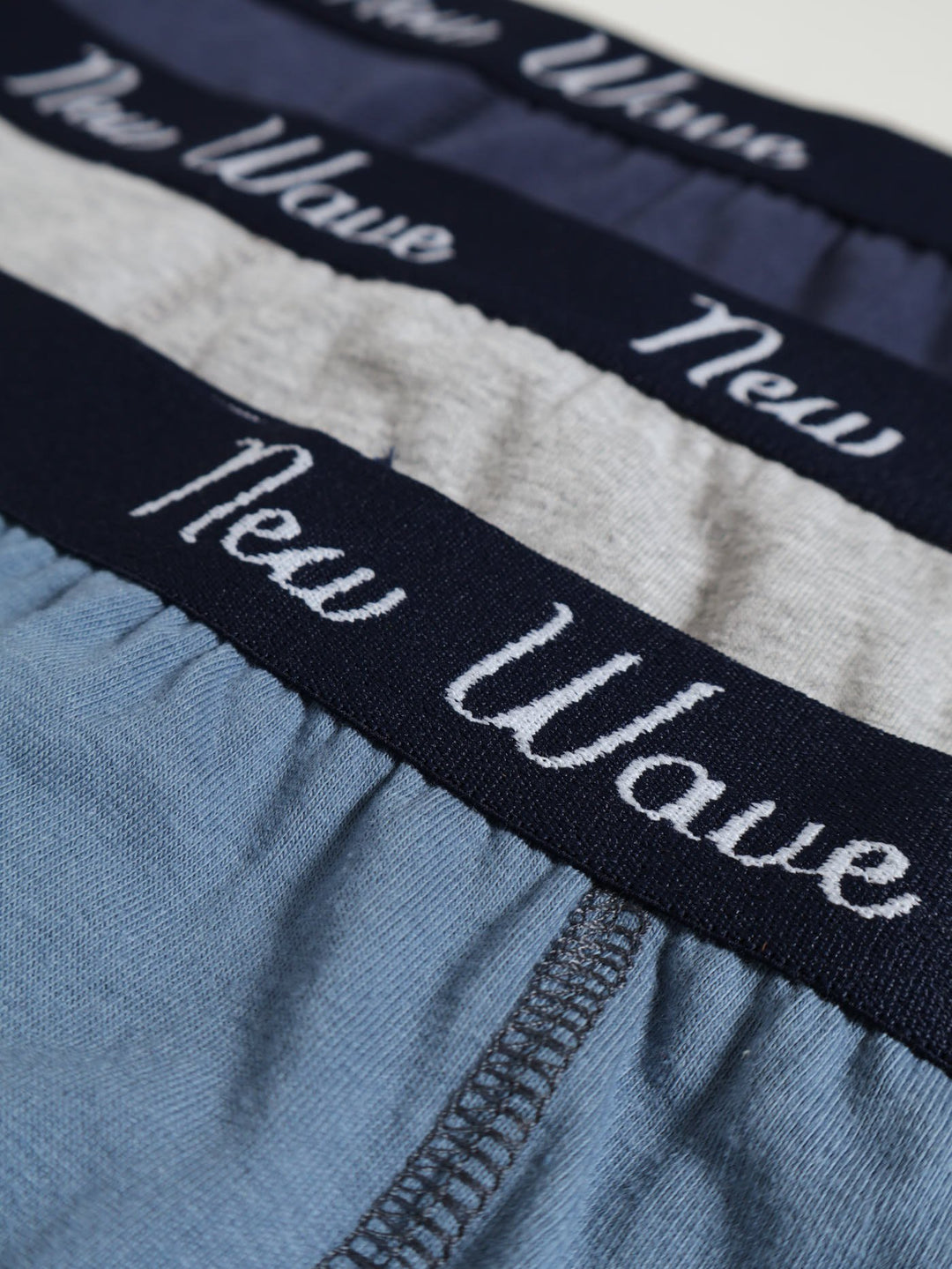 Boys 3 Pack Plain Boxers - Blue