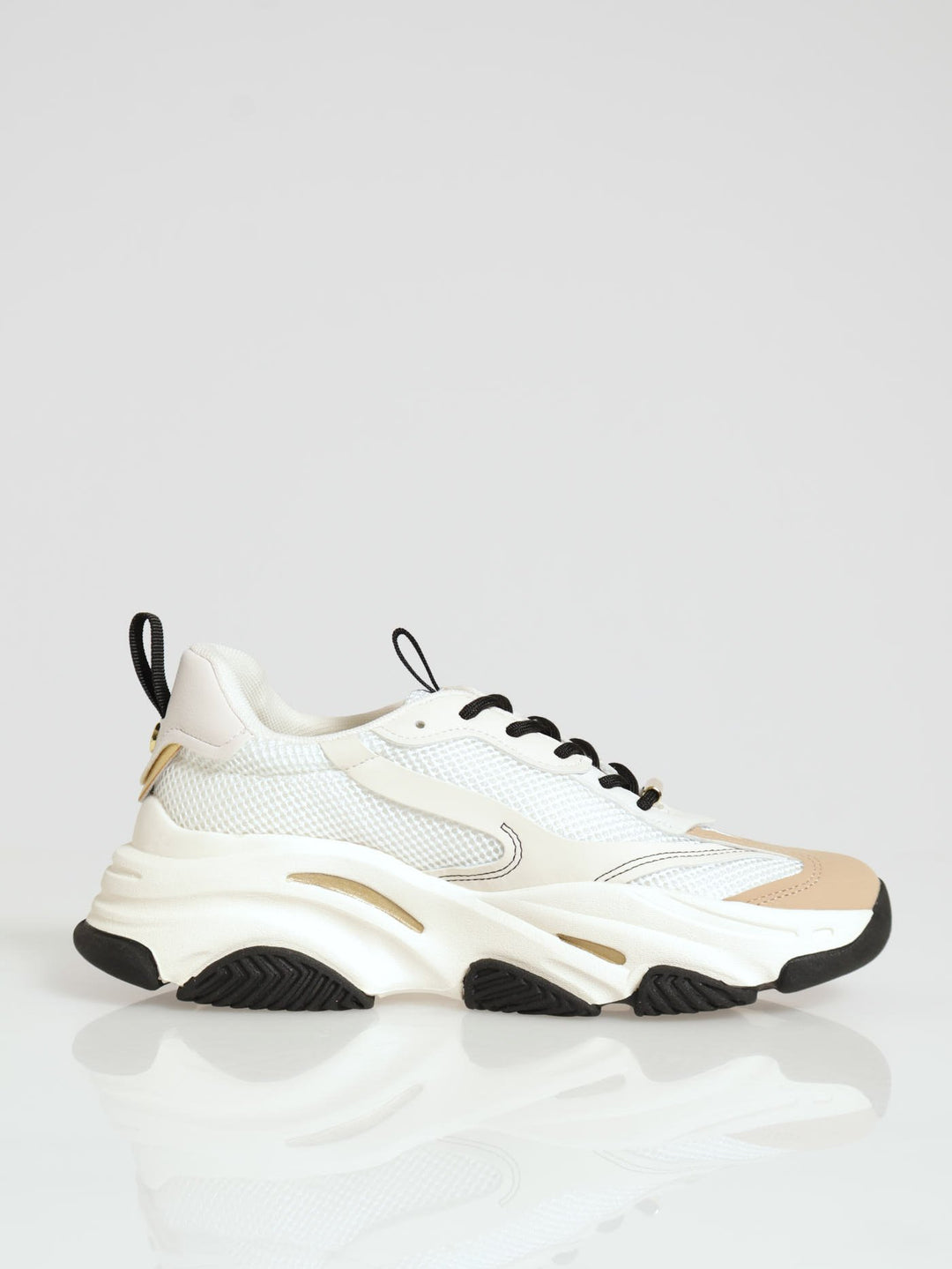 Possession Lace Up Sporty Sneaker - White/Black