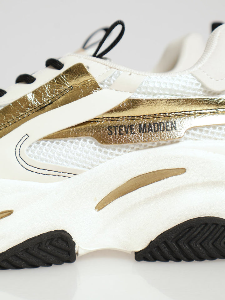 Possession Lace Up Sporty Sneaker - White/Black