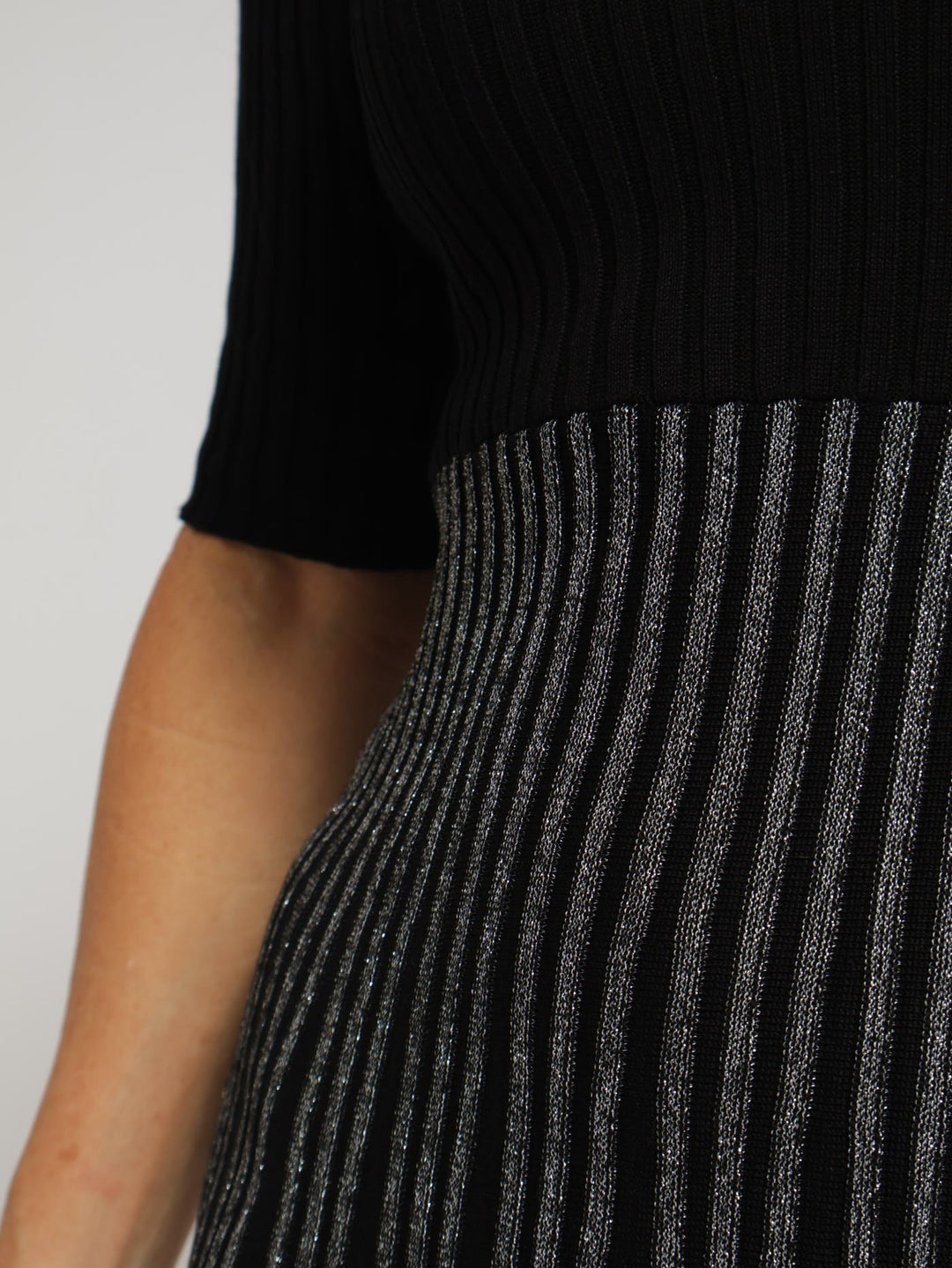 Lurex Knitwear Dress - Black