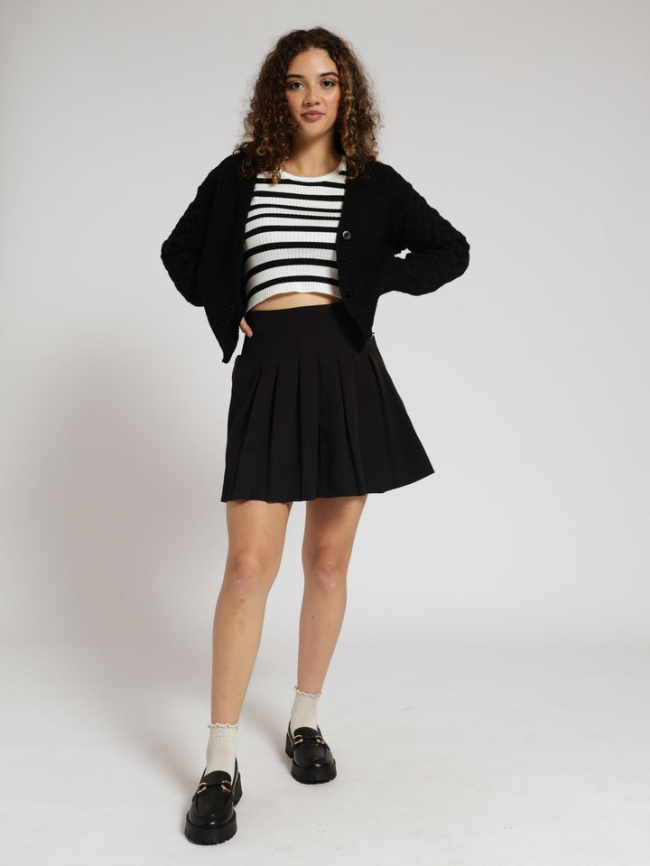 Textured Cardigan - Black