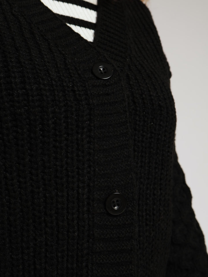 Textured Cardigan - Black