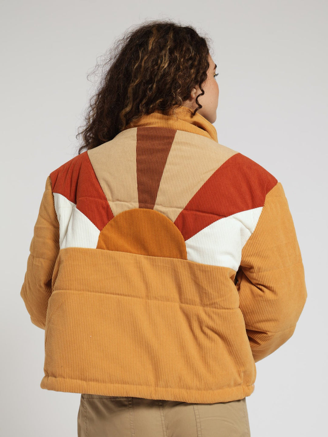 Sun Corduroy Puffer Jacket - Tan