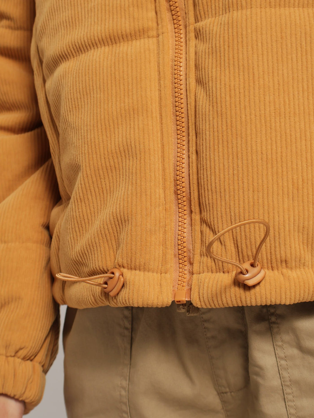 Sun Corduroy Puffer Jacket - Tan