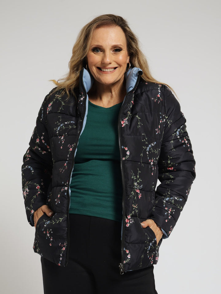 Reversible Puffer Jacket - Black