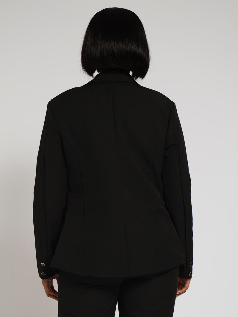 Double Work Blazer - Black