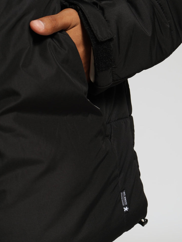 Hooded Puffer Jacket - Black