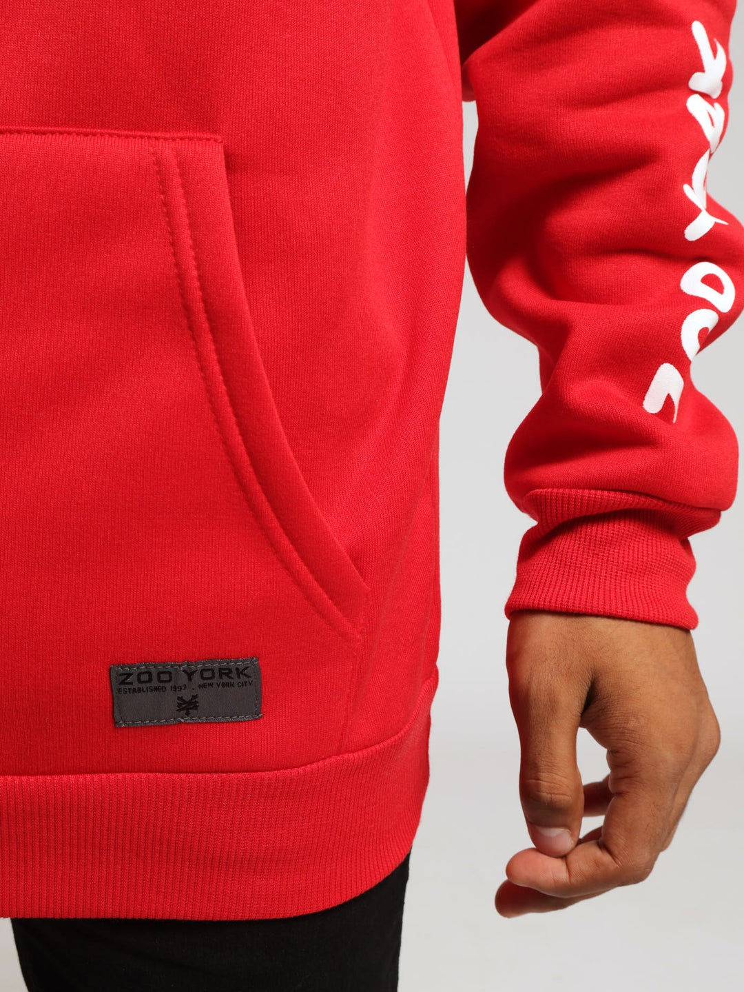 Printed Hoody - Red
