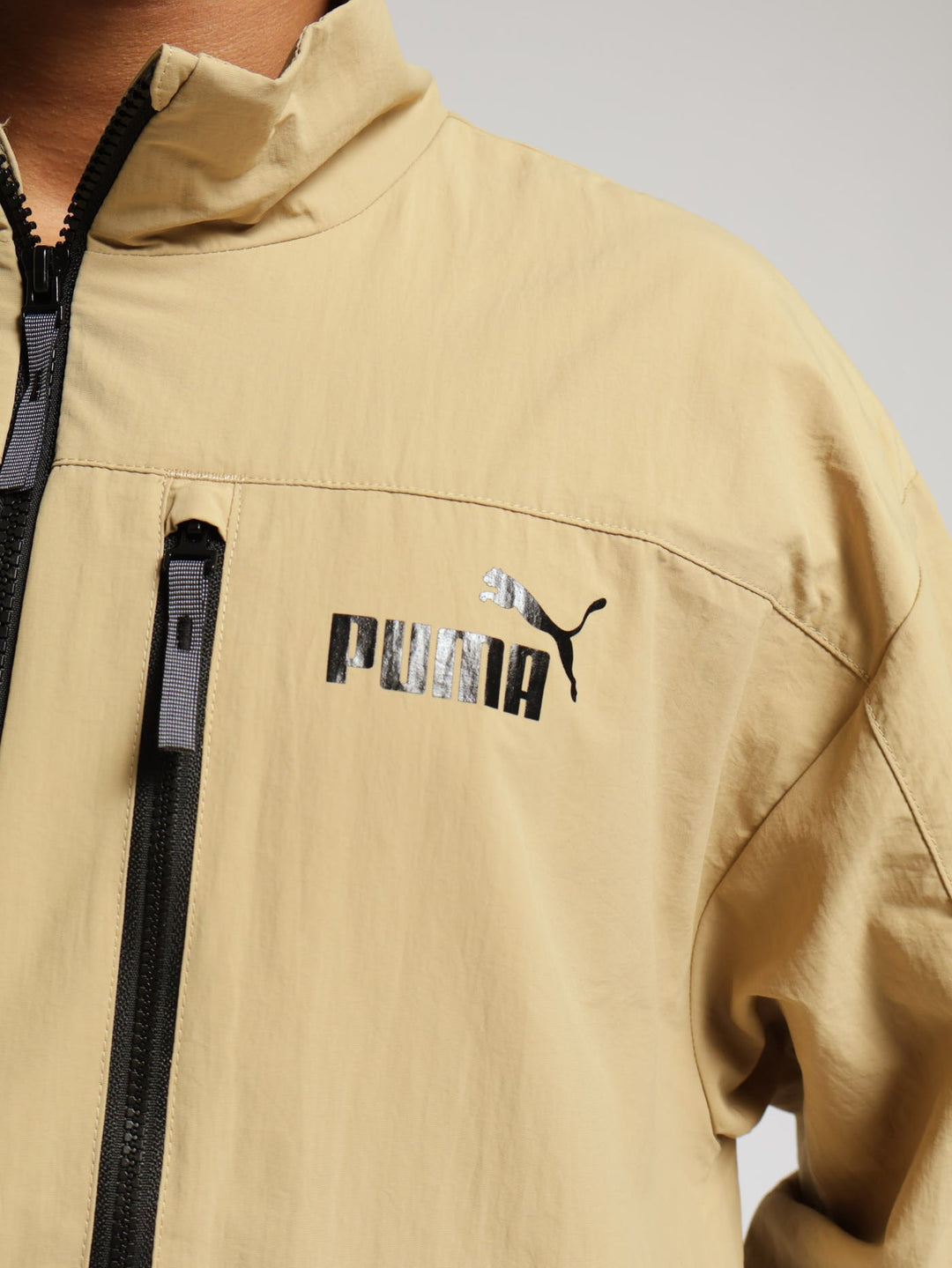 Style Windbreaker Jacket - Tan