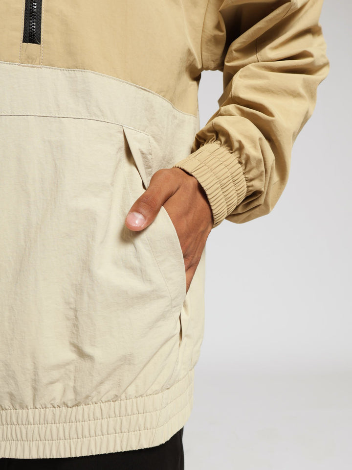 Style Windbreaker Jacket - Tan