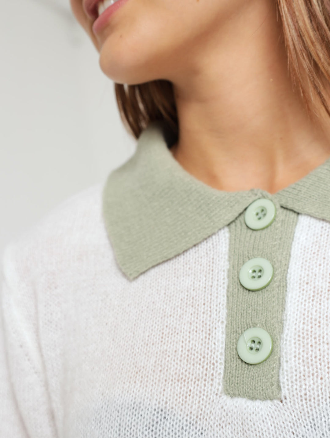 Ladies Rugby Collar Knitwear Sweater