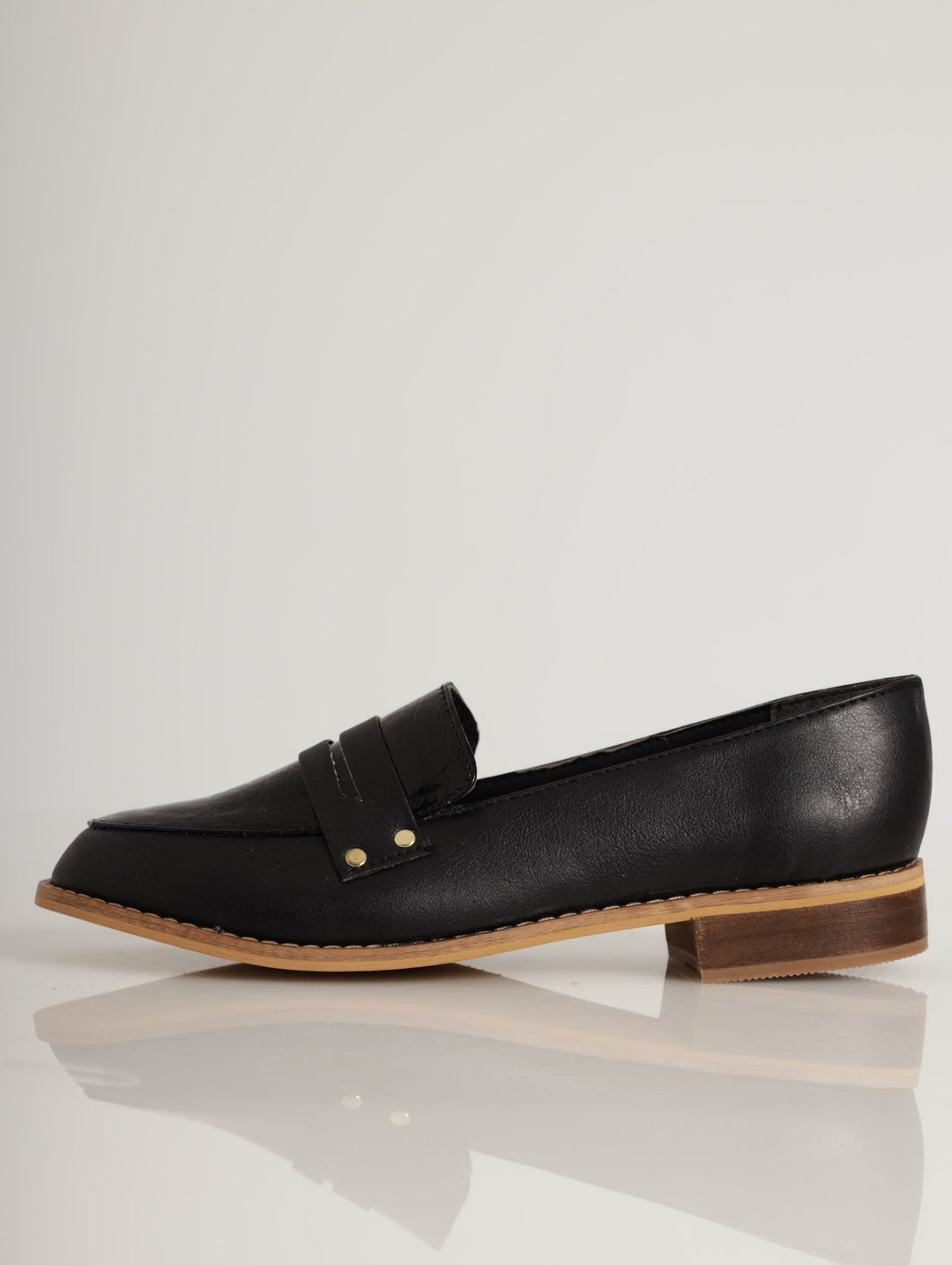 Ladies Built-Up Fabric Block Loafer