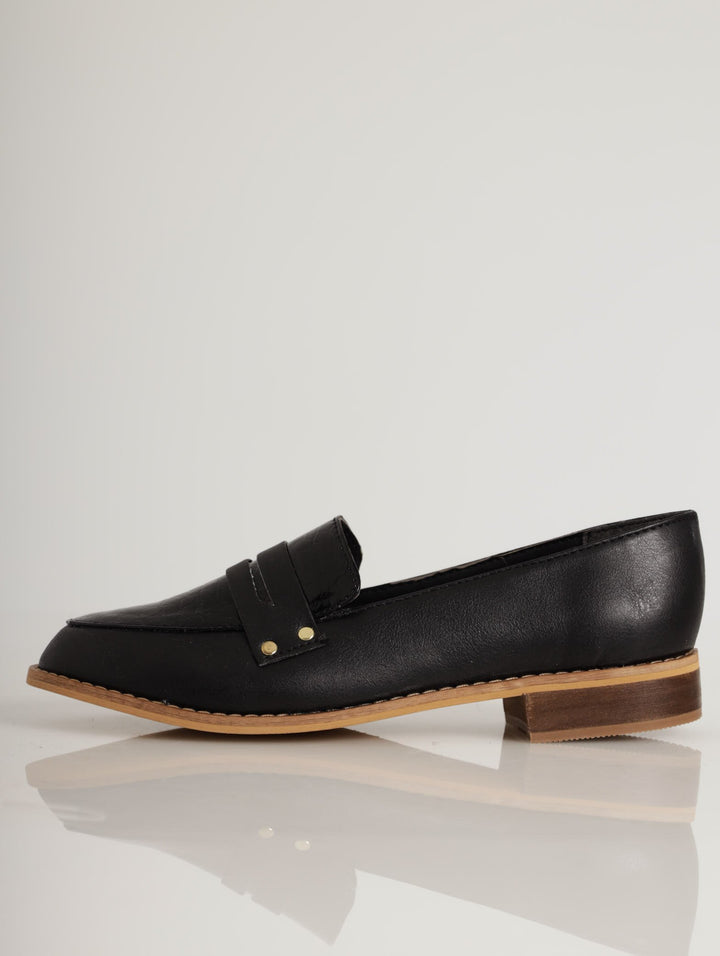 Ladies Built-Up Fabric Block Loafer