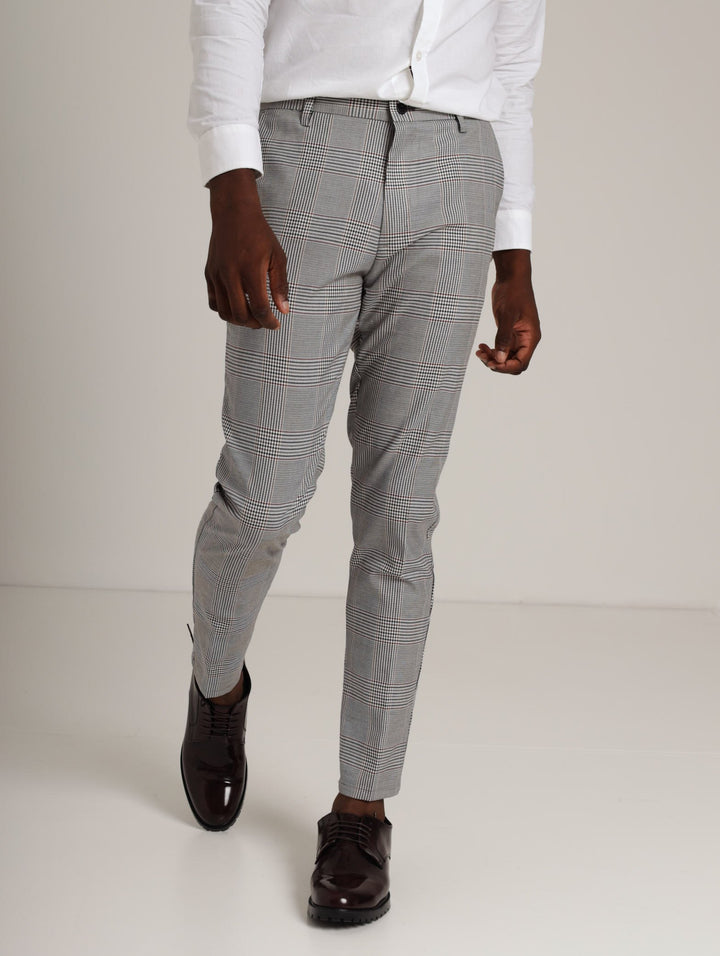 Men's Check Pant - Light Grey