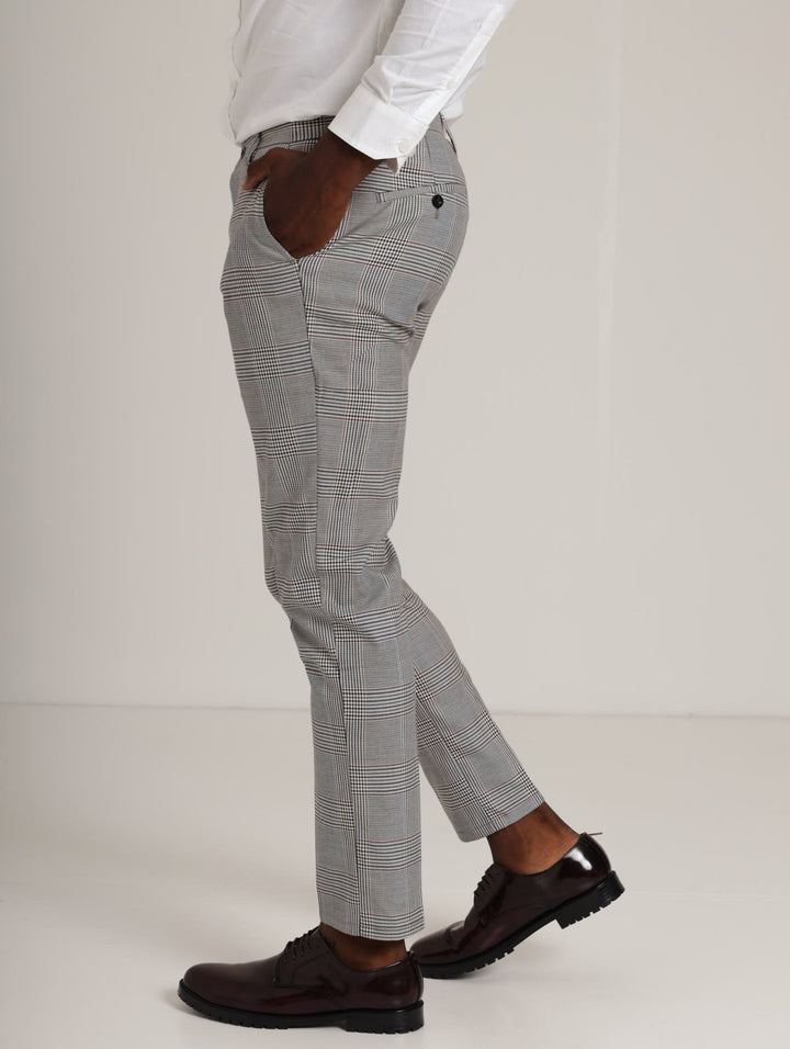 Men's Check Pant - Light Grey