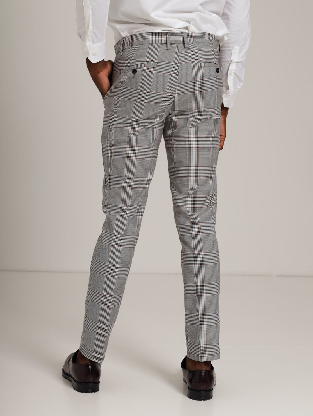 Men's Check Pant - Light Grey