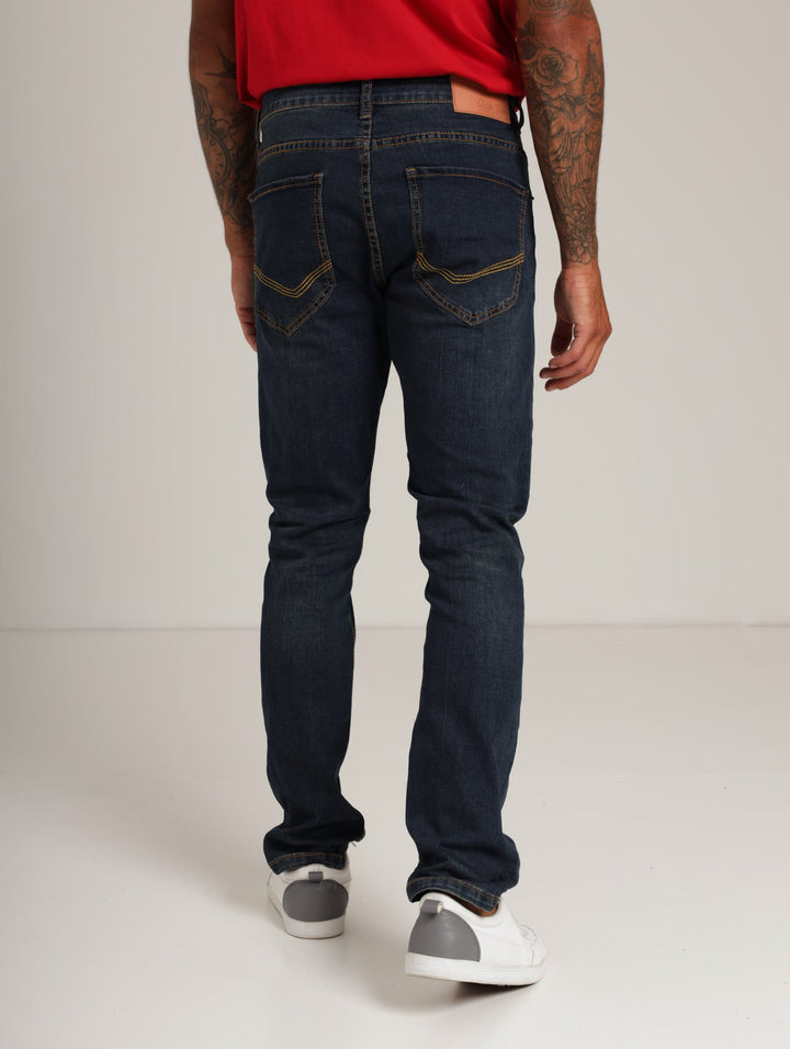 Men's Skinny Teastain Denim Jean - Tea Stain