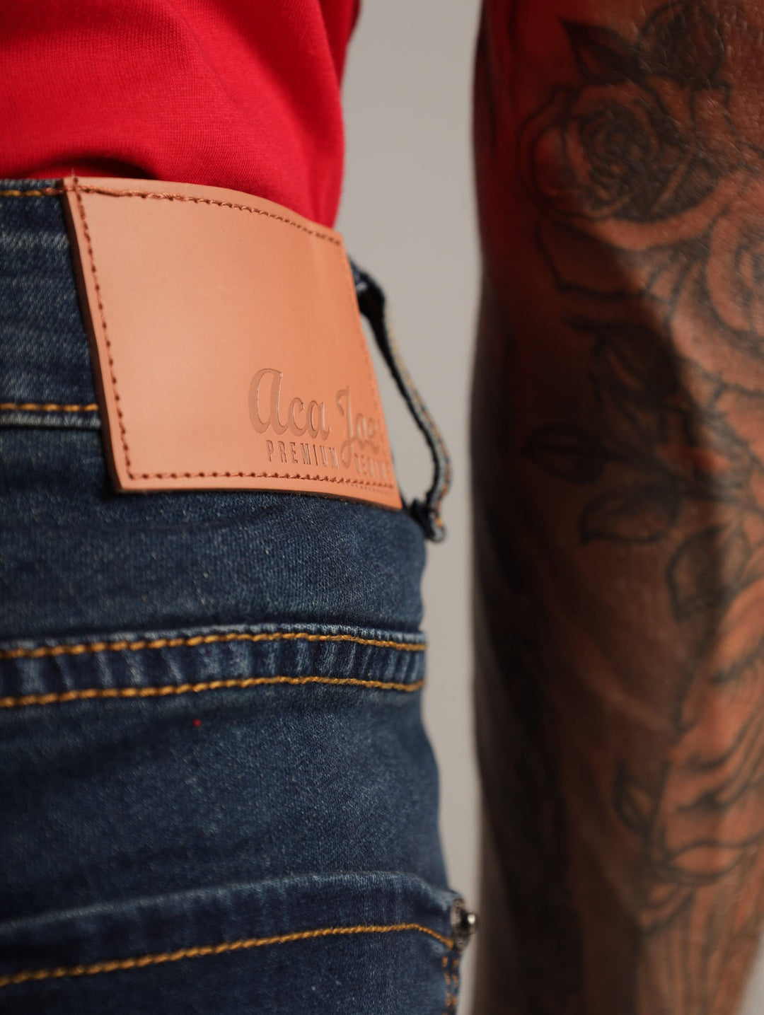 Men's Skinny Teastain Denim Jean - Tea Stain