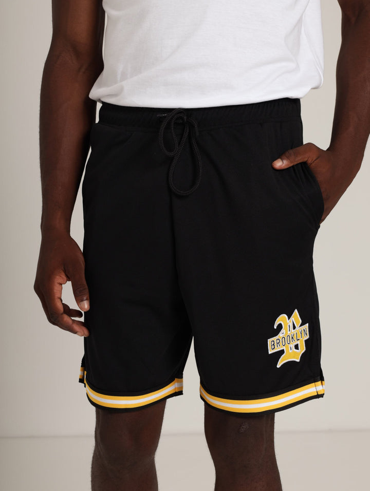 Mens's Basketball Short - Black/White