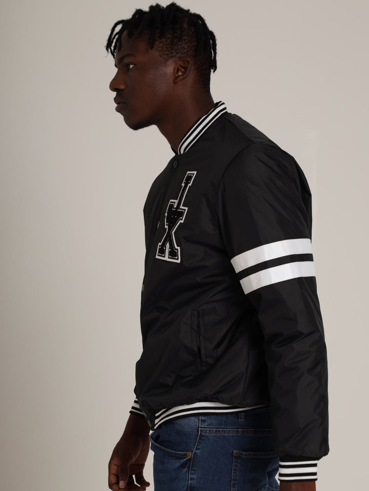 Men's Varsity Jacket - Black