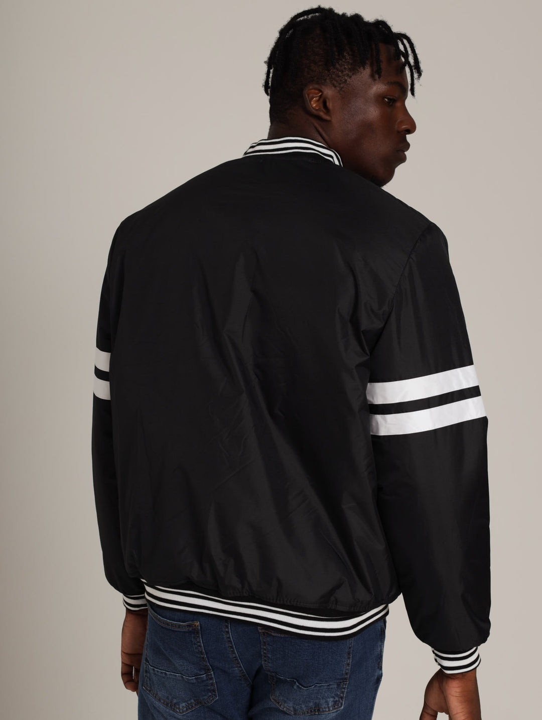 Men's Varsity Jacket - Black
