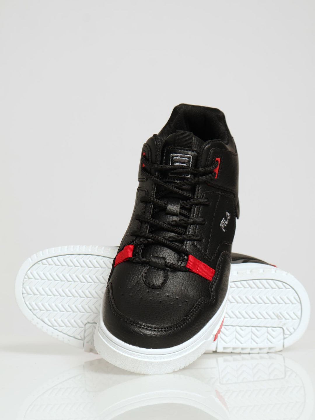 Bennett Trim Detail Lace Up High Sneaker - Black