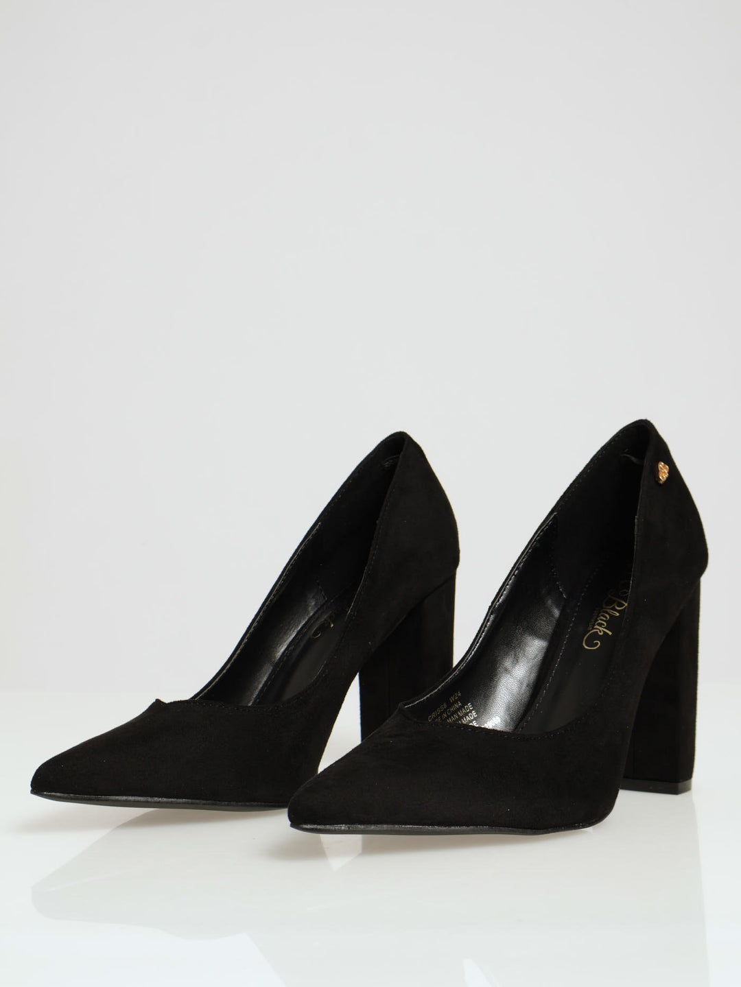 Criss 6 Suede Block Heel - Black