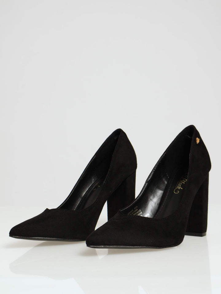 Criss 6 Suede Block Heel - Black