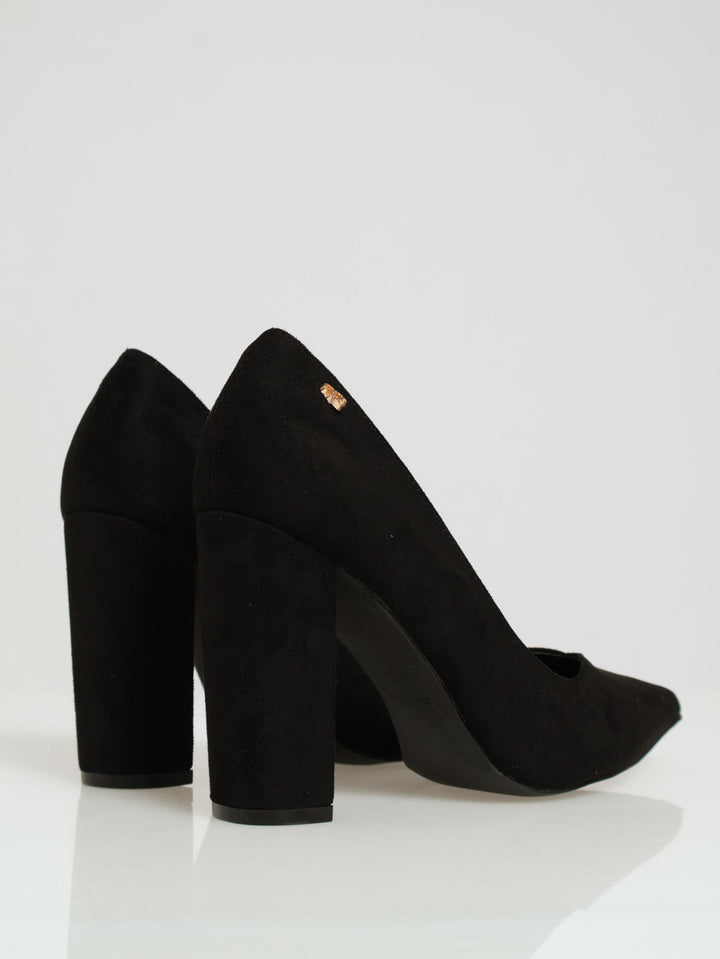 Criss 6 Suede Block Heel - Black