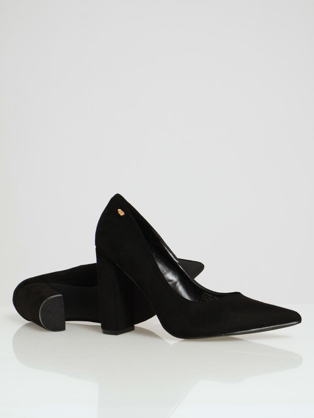 Criss 6 Suede Block Heel - Black